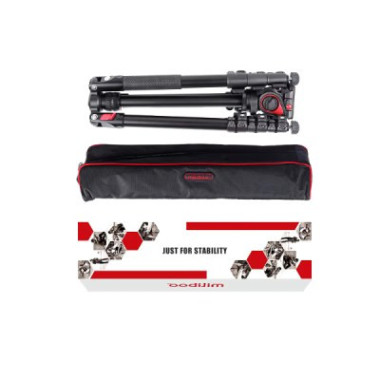 Trépied caméra professionnel en aluminium avec tête fluide Q5S MUF