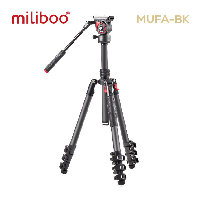 Trépied caméra professionnel en aluminium avec tête fluide Q5S MUF