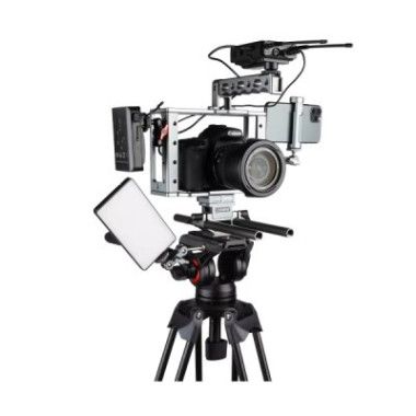 Trépied caméra professionnel en aluminium avec tête fluide Q5S
