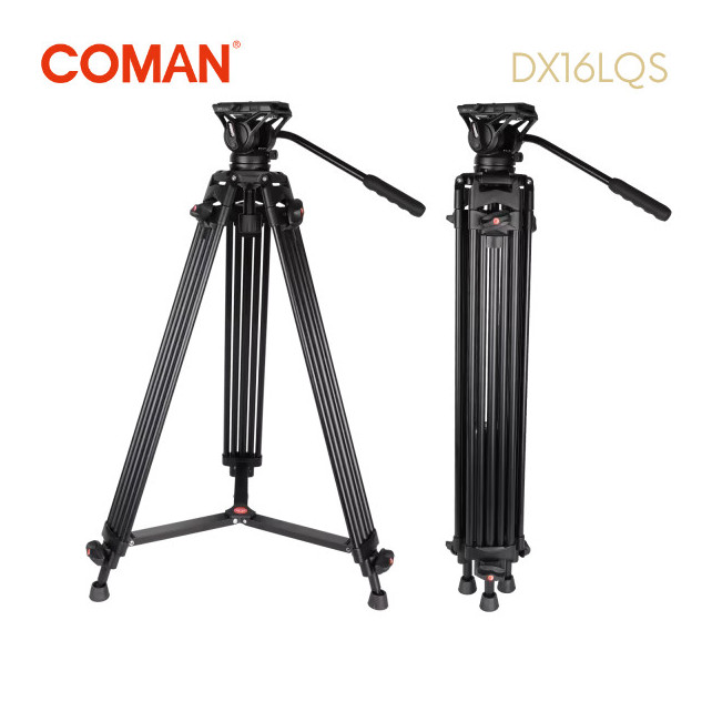 Trépied caméra professionnel en aluminium avec tête fluide Q5S