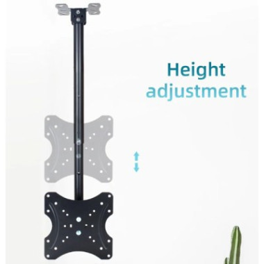 Support Télévision Mural Support De Montage pour Téléviseur Au Plafond Réglable, s'adapte À La Plupart des Écrans LCD 14-42", In