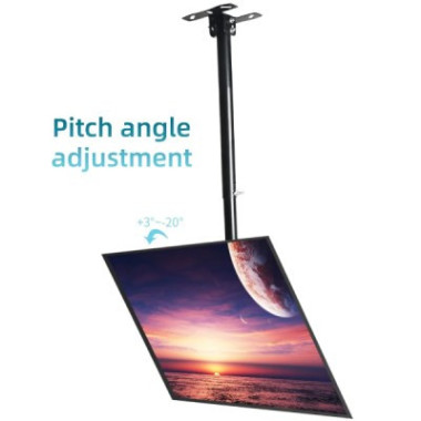 Support Télévision Mural Support De Montage pour Téléviseur Au Plafond Réglable, s'adapte À La Plupart des Écrans LCD 14-42", In