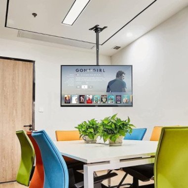 Support Télévision Mural Support De Montage pour Téléviseur Au Plafond Réglable, s'adapte À La Plupart des Écrans LCD 32-60", In