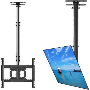 Support Télévision Mural Support De Montage pour Téléviseur Au Plafond Réglable, s'adapte À La Plupart des Écrans LCD 32-60", In