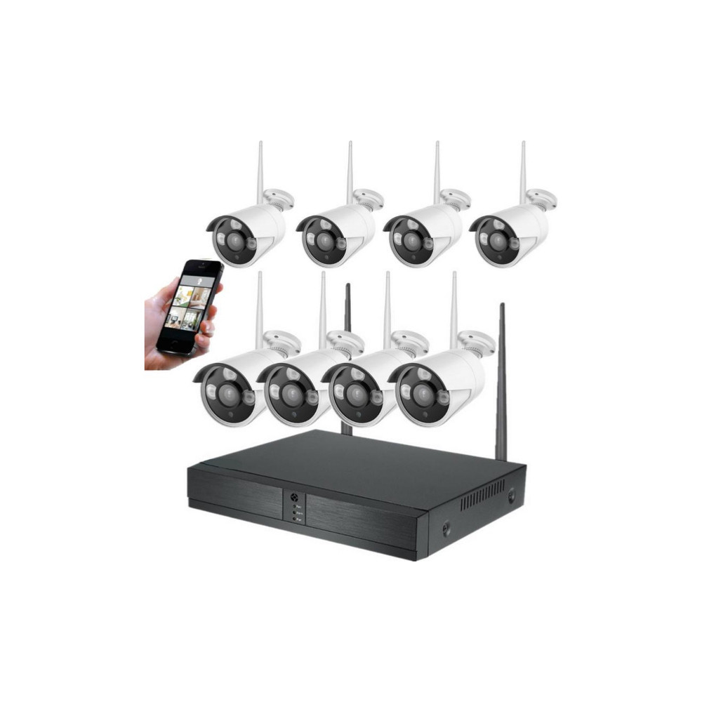 Kit 8 de Caméra Surveillance (Vidéosurveillance) WiFi Intelligent 5G NVR