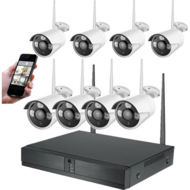 Kit 8 de Caméra Surveillance (Vidéosurveillance) WiFi Intelligent 5G NVR