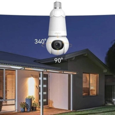 Imou - Caméra et ampoule 2 en 1 2K 3MP pour prise E26/E27 / Caméra de surveillance sans fil intelligente