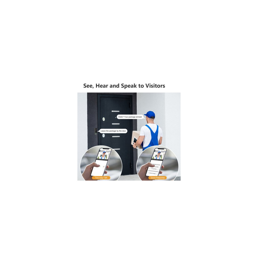 Imou - Kit de caméra WiFi avec sonnerie alimentée par batterie 5MP DB60 Kit