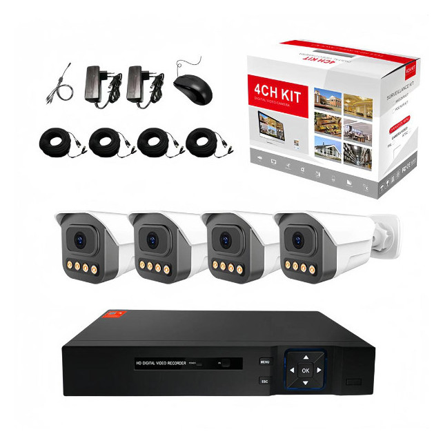 Kit vidéosurveillance Analogique 4 caméras Avec Fil