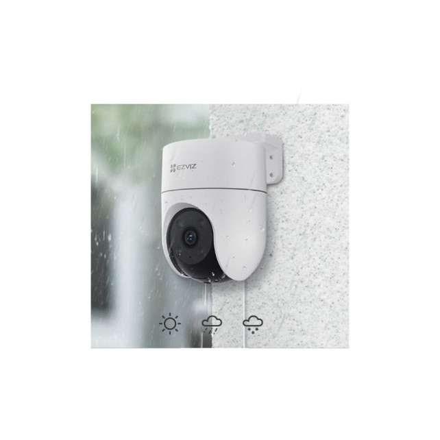 EZVIZ - Caméra IP Wi-Fi d'extérieur panoramique et inclinable 2K+ 4MP Jour/Nuit - CS-H8c