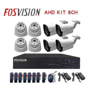 Fosvision- Kit vidéosurveillance Analogique 8 caméras Avec Fi
