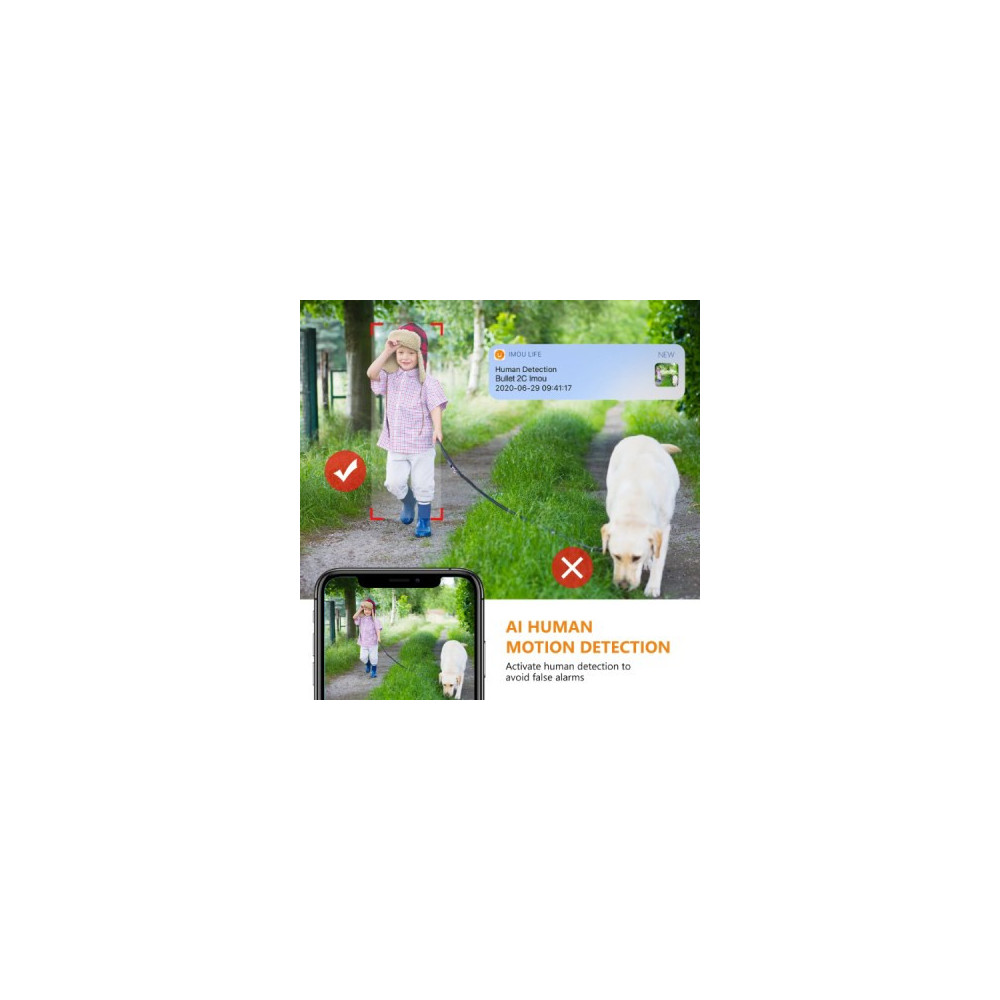 Imou - Caméra IP Wifi extérieur Bullet 2C 4MP IPC-F42P