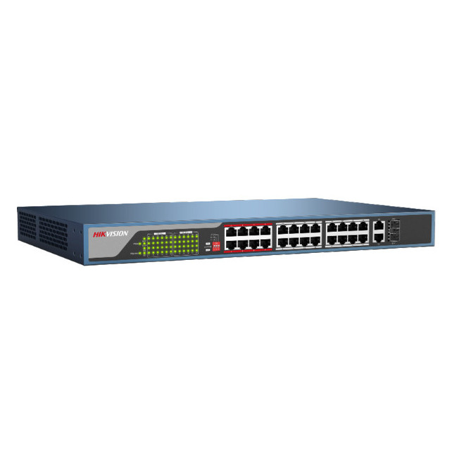 Switch PoE non administré 24 ports 10/100 POE Hikvision DS-3E0326P-E/M 5mp