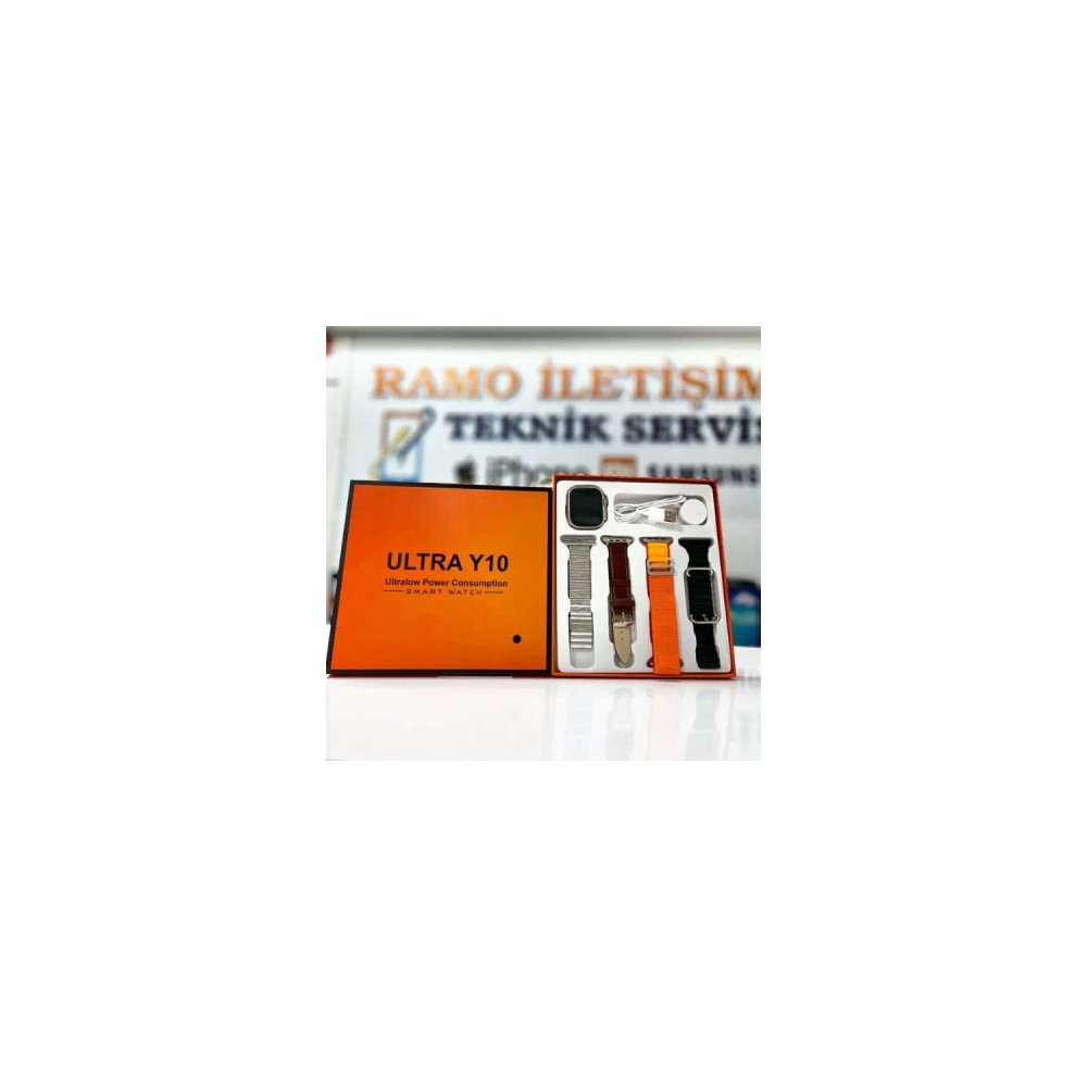 Montres Connectées Ultra Series 8, 4 bracelets 8 Ecran 2.0" Appels BT, NFC, Chargement sans fil Pour Android IOS