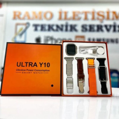 Montres Connectées Ultra Series 8, 4 bracelets 8 Ecran 2.0" Appels BT, NFC, Chargement sans fil Pour Android IOS