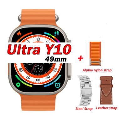 Montres Connectées Ultra Series 8, 4 bracelets 8 Ecran 2.0" Appels BT, NFC, Chargement sans fil Pour Android IOS