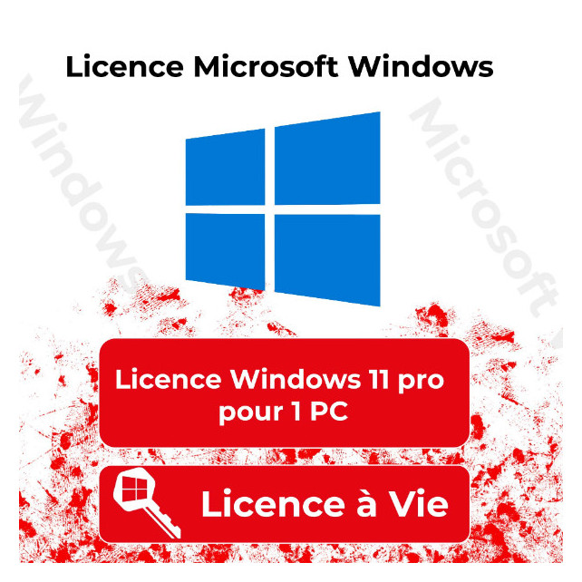 Clé D'activation Windows 11 Pro 1 PC