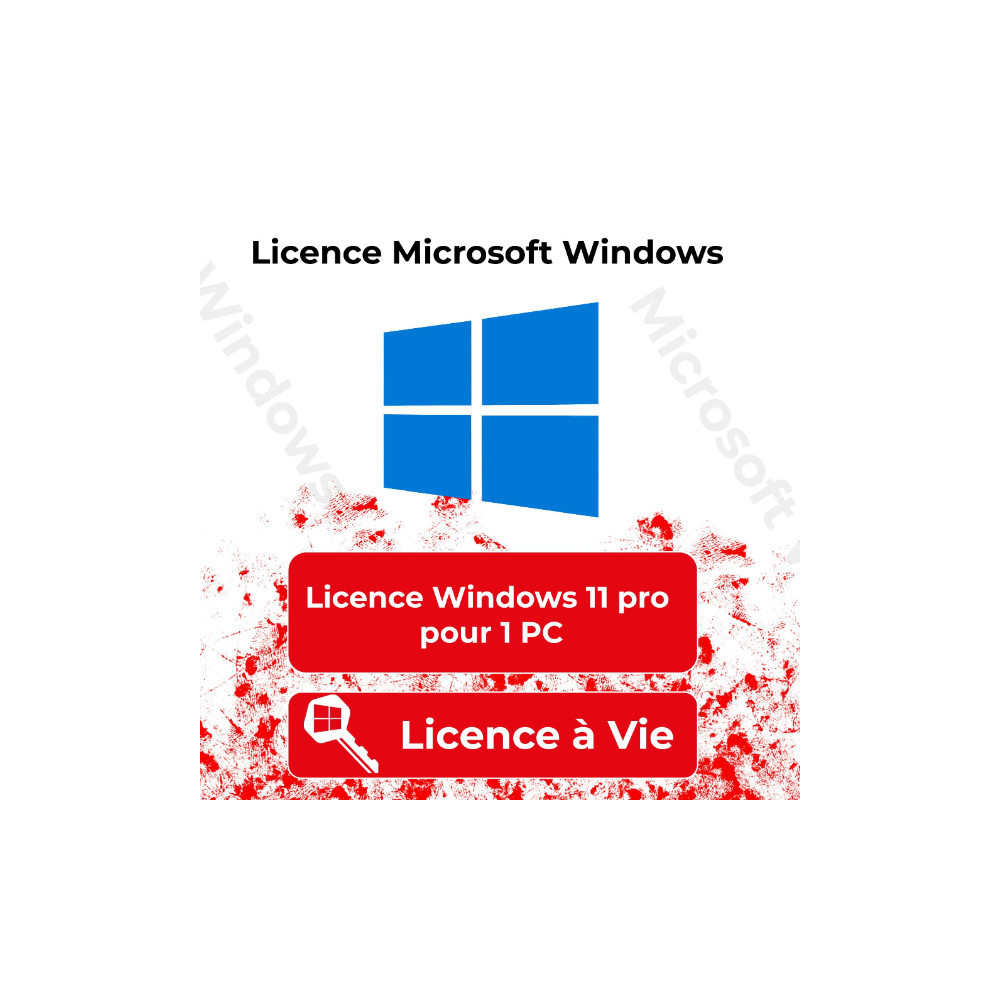 Clé D'activation Windows 11 Pro 1 PC