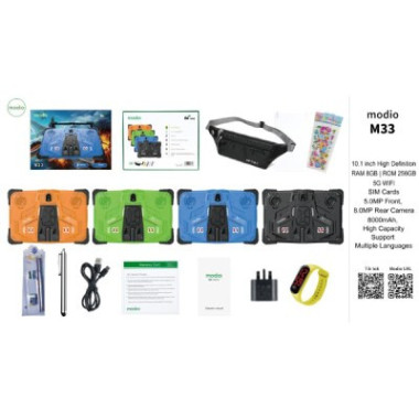 Tablette Modio M33 1 SIM 5G + Wifi 8Gb Ram / 256Gb Memoire 10 Pouces