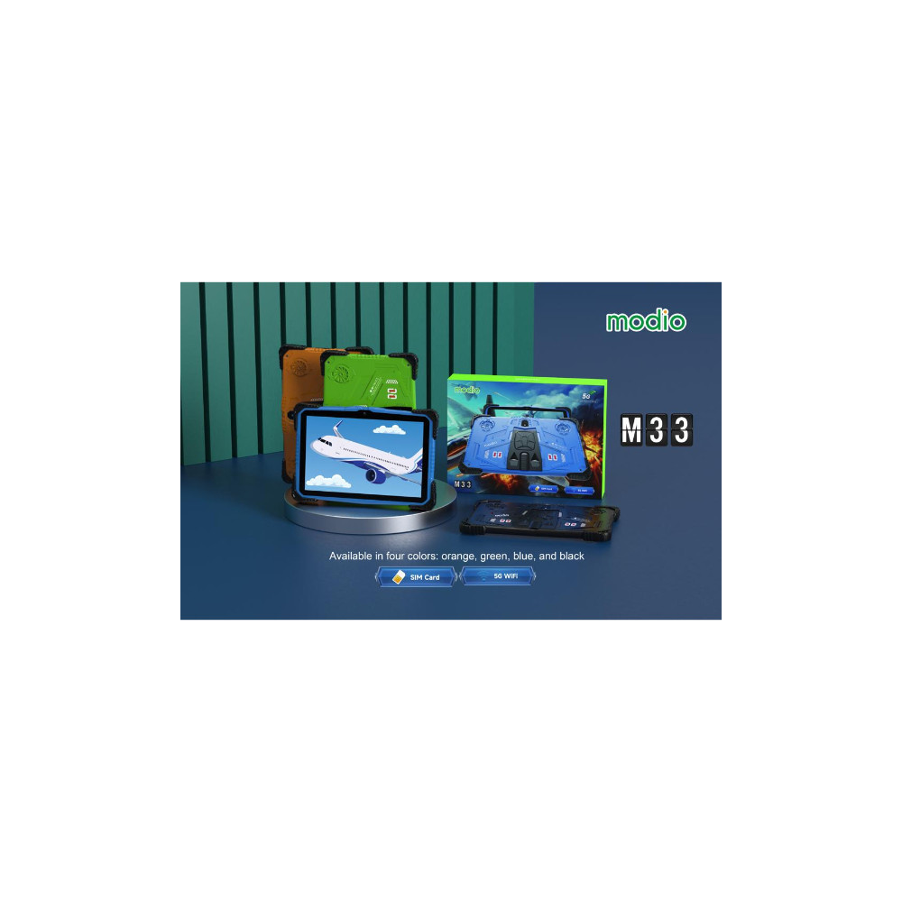 Tablette Modio M33 1 SIM 5G + Wifi 8Gb Ram / 256Gb Memoire 10 Pouces