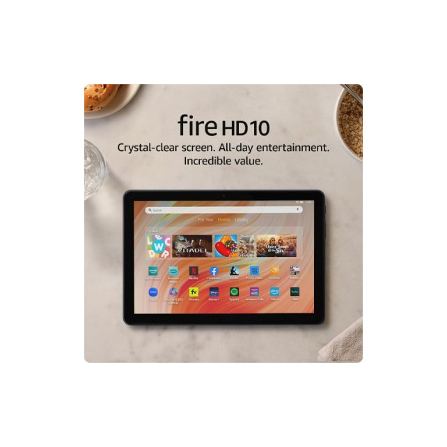 Tablette Amazon Fire HD 10 (2023) Wifi 3Gb Ram, 32Gb Memoire, écran Full HD de 10,1", processeur octa-core.