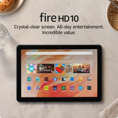 Tablette Amazon Fire HD 10 (2023) Wifi 3Gb Ram, 32Gb Memoire, écran Full HD de 10,1", processeur octa-core.