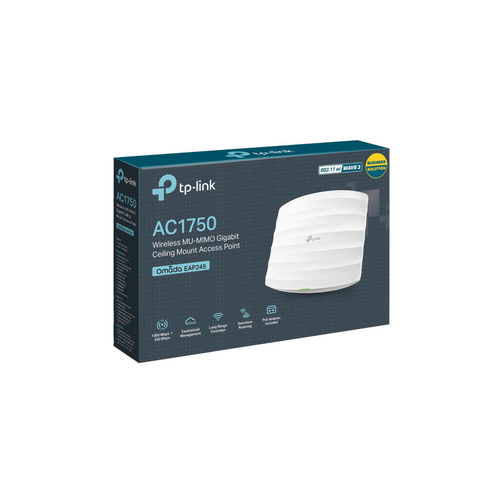 Point d'accès Wi-Fi AC Dual Band 1750 Mbps (N450 + AC1300) PoE Gigabit - Plafonnier