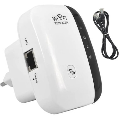 Répéteur Amplificateur WiFi, Répéteur WiFi, WiFi Booster, WiFi Extender, Compatible avec Tous Les Appareils WiFi, Mode AP 300M