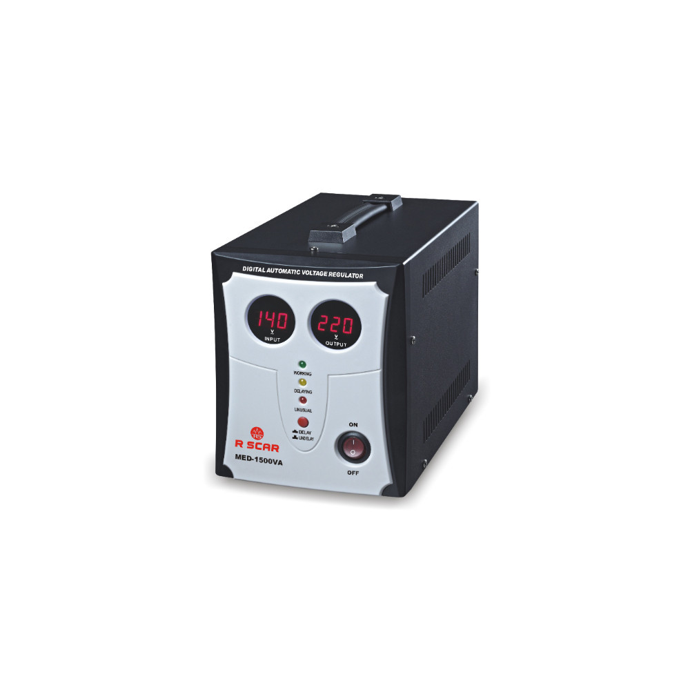 Régulateur de tension automatique Digital 1500VA / 1.5KVA, contrôle par microprocesseur