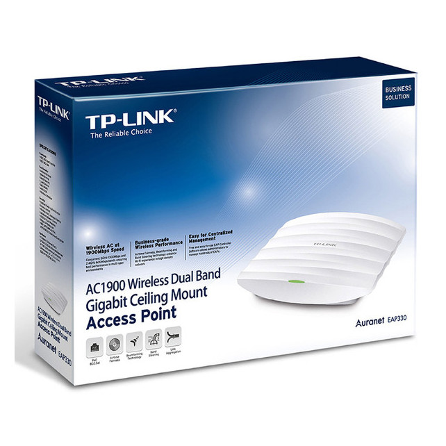 Point d'accès Wi-Fi AC 1900 Mbps Dual Band (AC1300 et N600) PoE Gigabit - Plafonnier