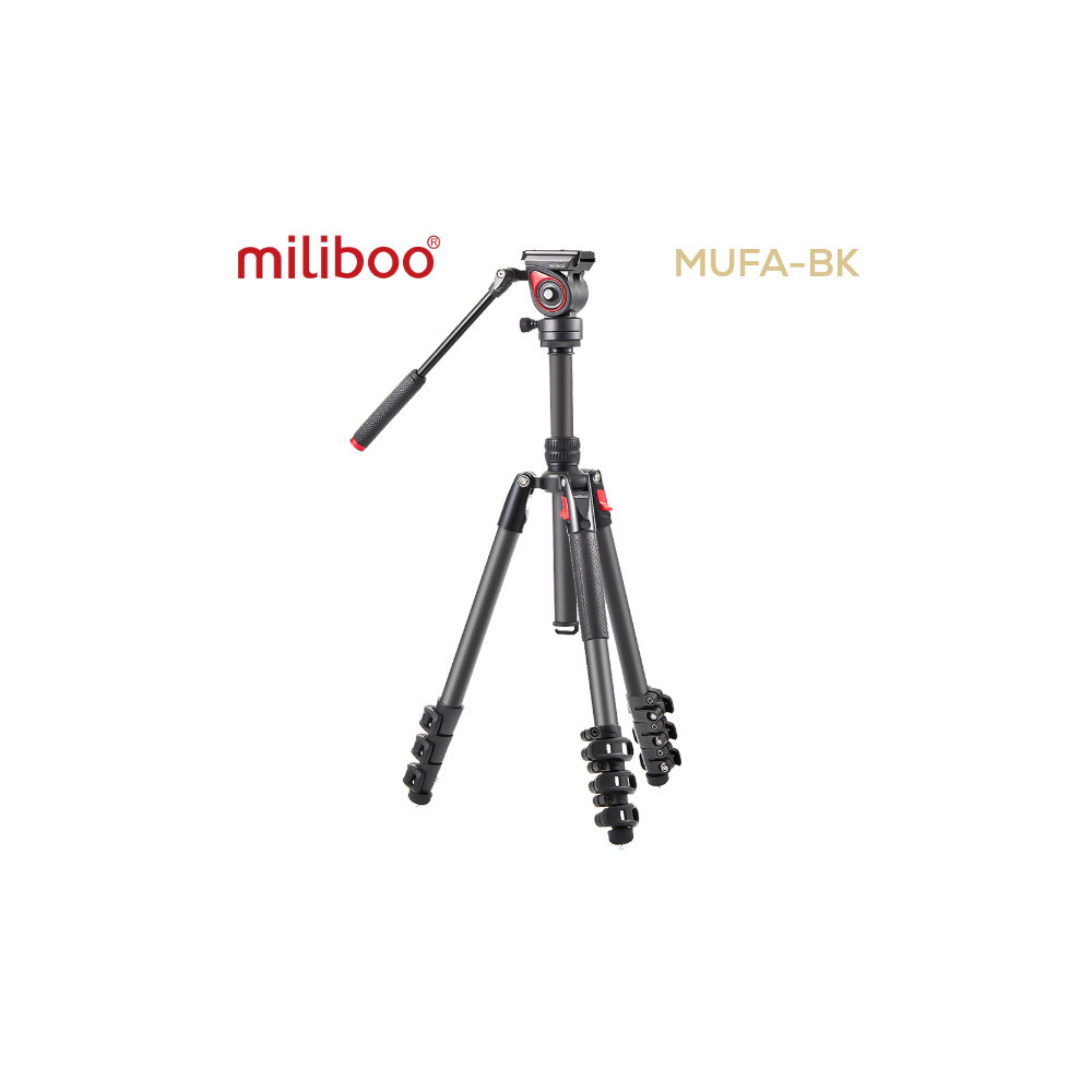 Trépied caméra professionnel en aluminium avec tête fluide Q5S MUF