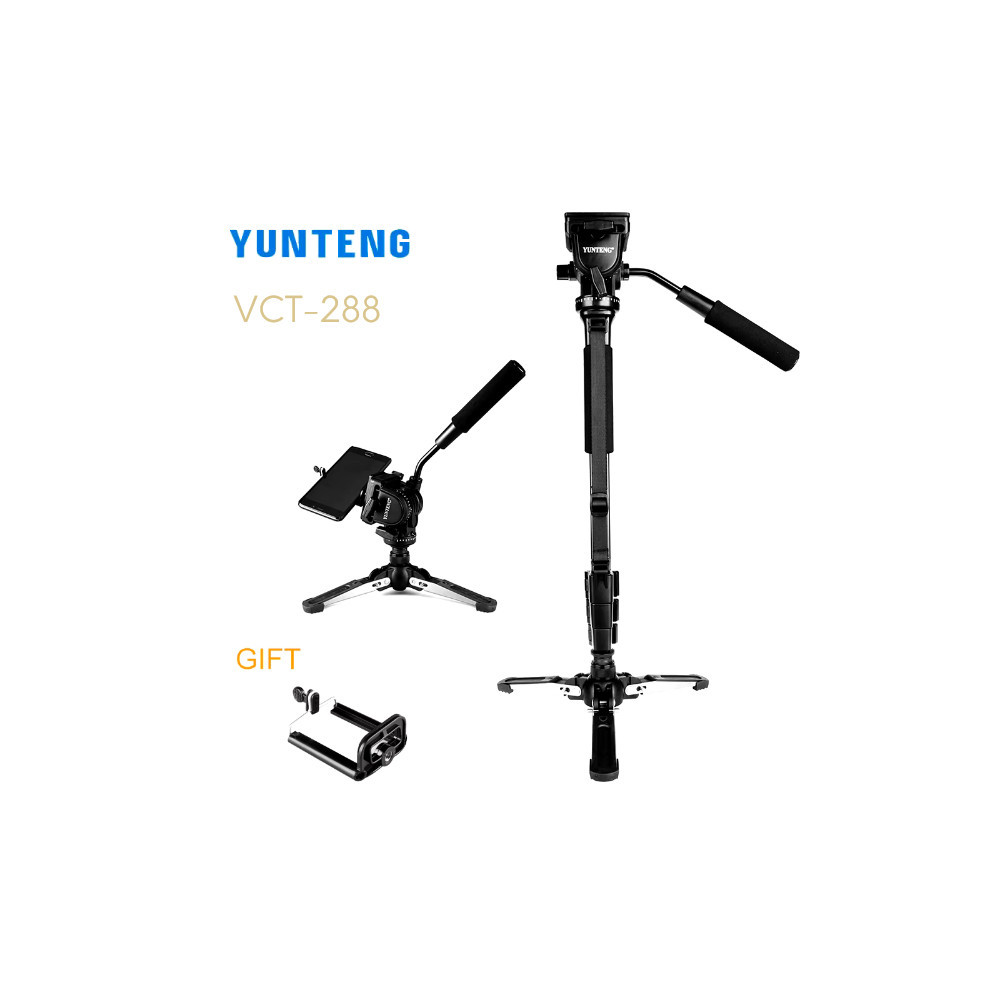 Monopode caméra professionnel avec tête panoramique