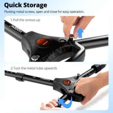 Trépied caméra Professionnel Pliable et Verrouillable