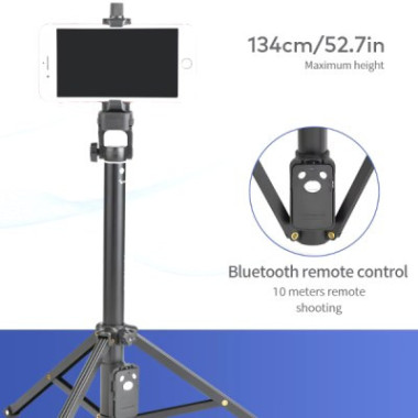 Trépied téléphone avec télécommande Bluetooth