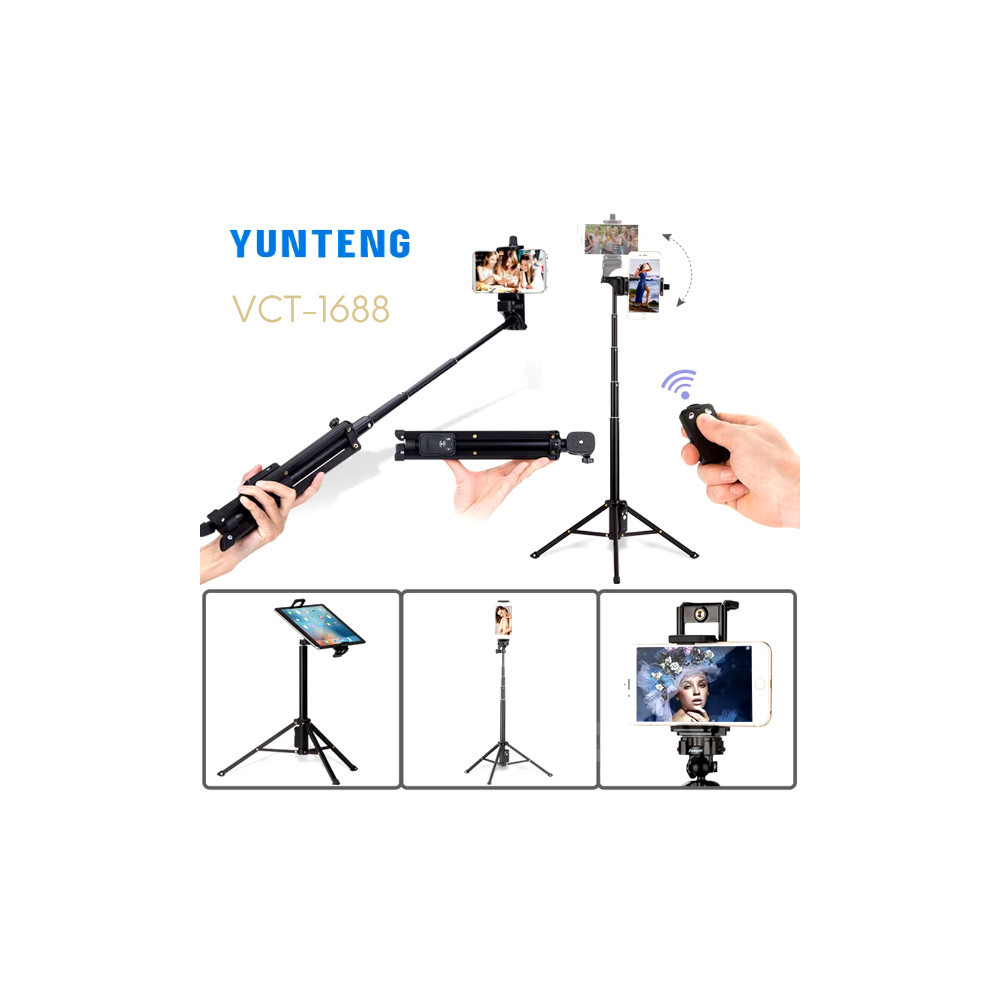 Trépied téléphone avec télécommande Bluetooth