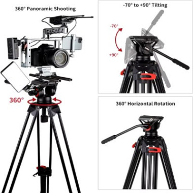 Trépied caméra professionnel DF16LS (nouvelle version)