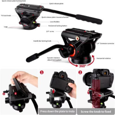 Trépied caméra professionnel DF16LS (nouvelle version)