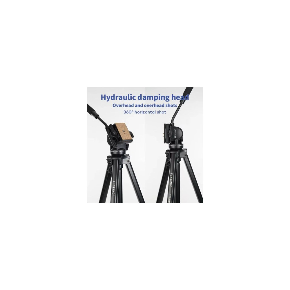 Trépied caméra professionnel portatif 3 mètres hydraulique tête panoramique support robuste pour caméra vidéo numérique