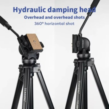 Trépied caméra professionnel portatif 3 mètres hydraulique tête panoramique support robuste pour caméra vidéo numérique
