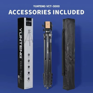 Trépied caméra professionnel portatif 3 mètres hydraulique tête panoramique support robuste pour caméra vidéo numérique