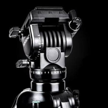 Trépied caméra professionnel en aluminium avec tête fluide et inclinable