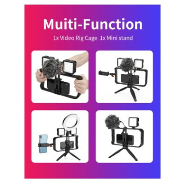 Trépied téléphone Multifonctionnel / Kit de vlog Jmary MT-33