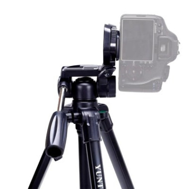 Trépied caméra professionnel en aluminium avec tête fluide et inclinable