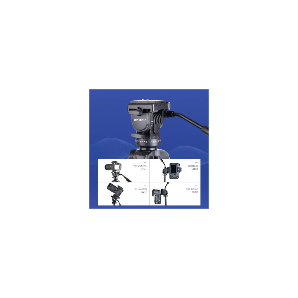 Trépied caméra professionnel en aluminium avec repose-pieds