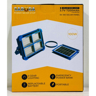 Lamp Projecteur Solaire Portatif SP14-02B