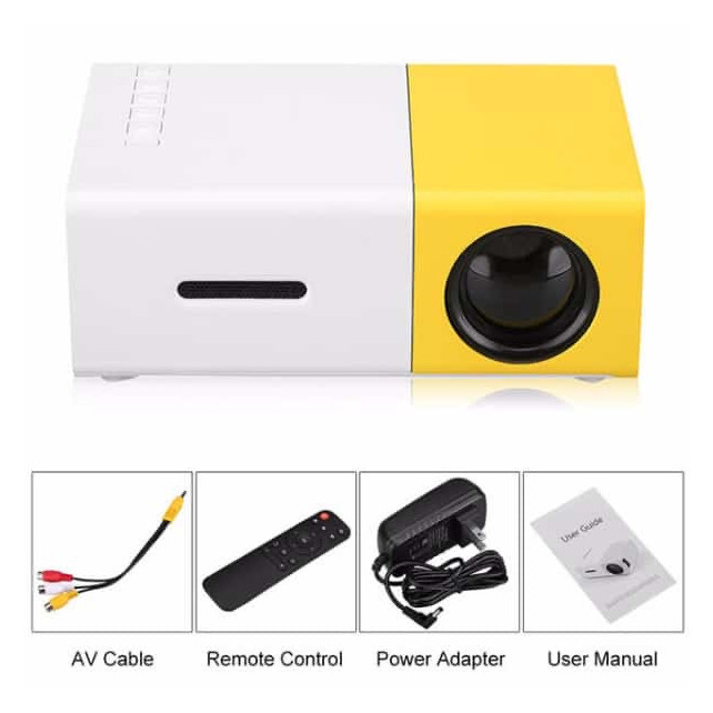 Mini projecteur LED Portable Pro, 480x272 Pixels, compatible HDMI 1080P