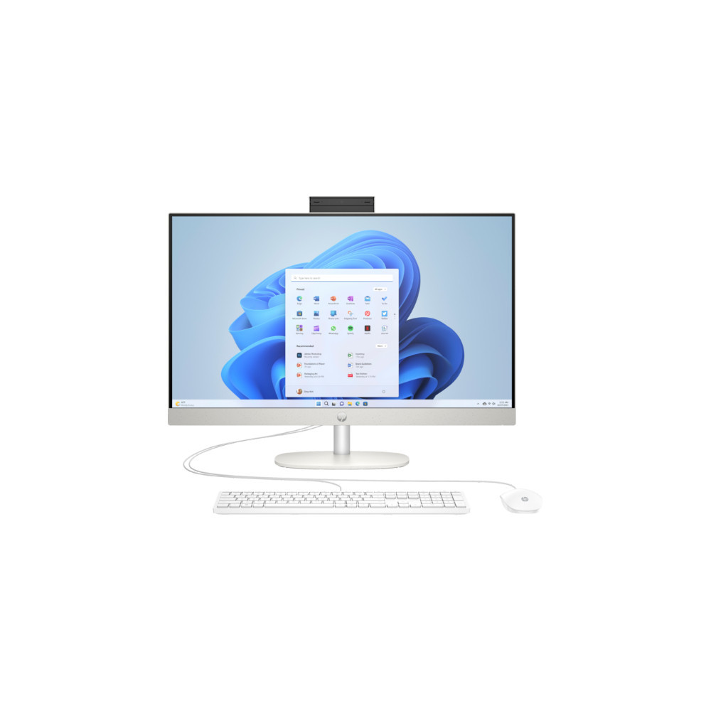 HP All-in-One 27-cr0056nh PC - Intel(R) Core(TM) i7-1355U - 8Gb - 512Gb 27" Full HD Blanc
