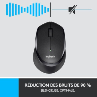Souris sans fil - droitier - capteur optique 1000 dpi - 3 boutons