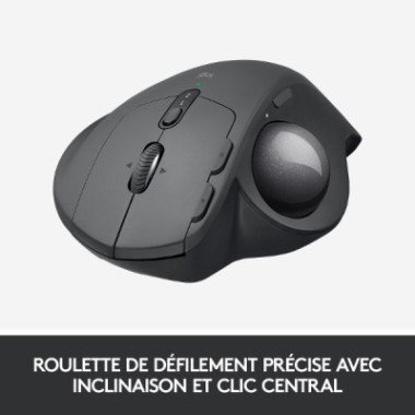 Trackball sans fil - droitier - capteur optique 440 dpi - 8 boutons - technologie Logitech Flow - compatible PC et MAC
