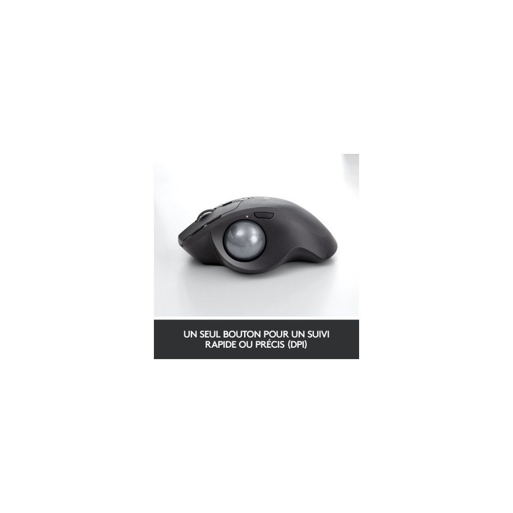 Trackball sans fil - droitier - capteur optique 440 dpi - 8 boutons - technologie Logitech Flow - compatible PC et MAC